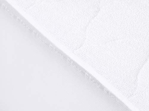 Tex - Cubrecolchón Acolchado Rizo Impermeable Cama 135 cm Blanco