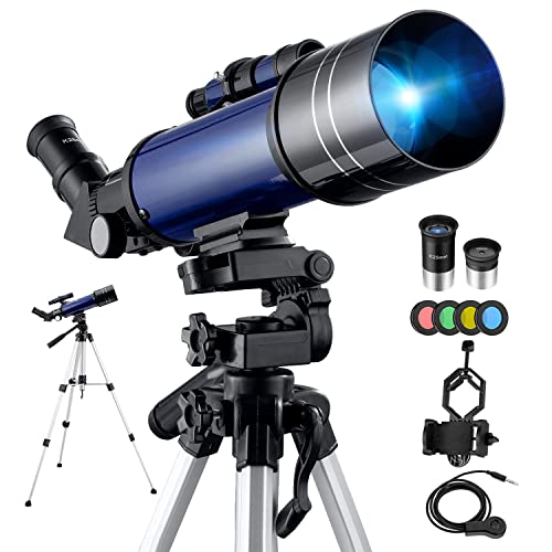 Telescopio Astronómico Kit Completo Pro 40070MM Potente Telescopios HD Portátil con Instrucción en Español para Niños y Adultos Principiantes