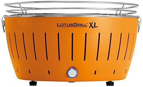 LotusGrill G-OR-435 - Barbacoa de carbón sin humo XL, color naranja