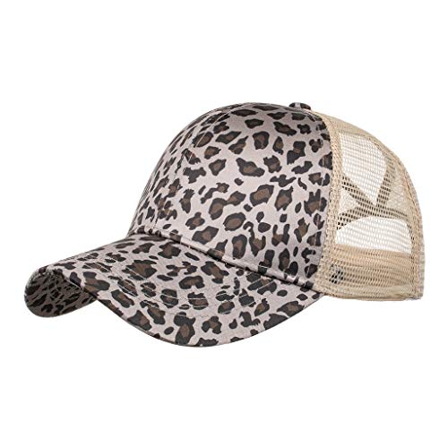 URIBAKY - Gorra de béisbol unisex con estampado de leopardo, ajustable, gorra de béisbol, sombrero hip hop gris Talla única